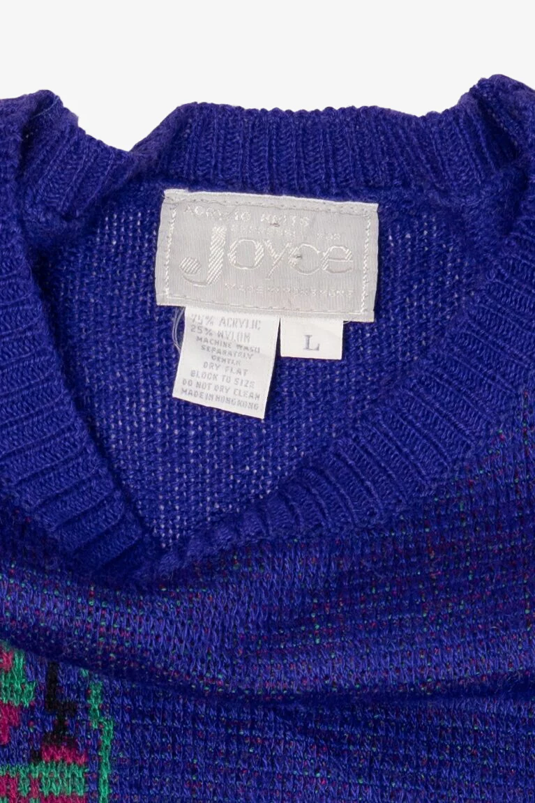 Vintage Blue Paisley Joyce Sweater (1990s) - Image 4