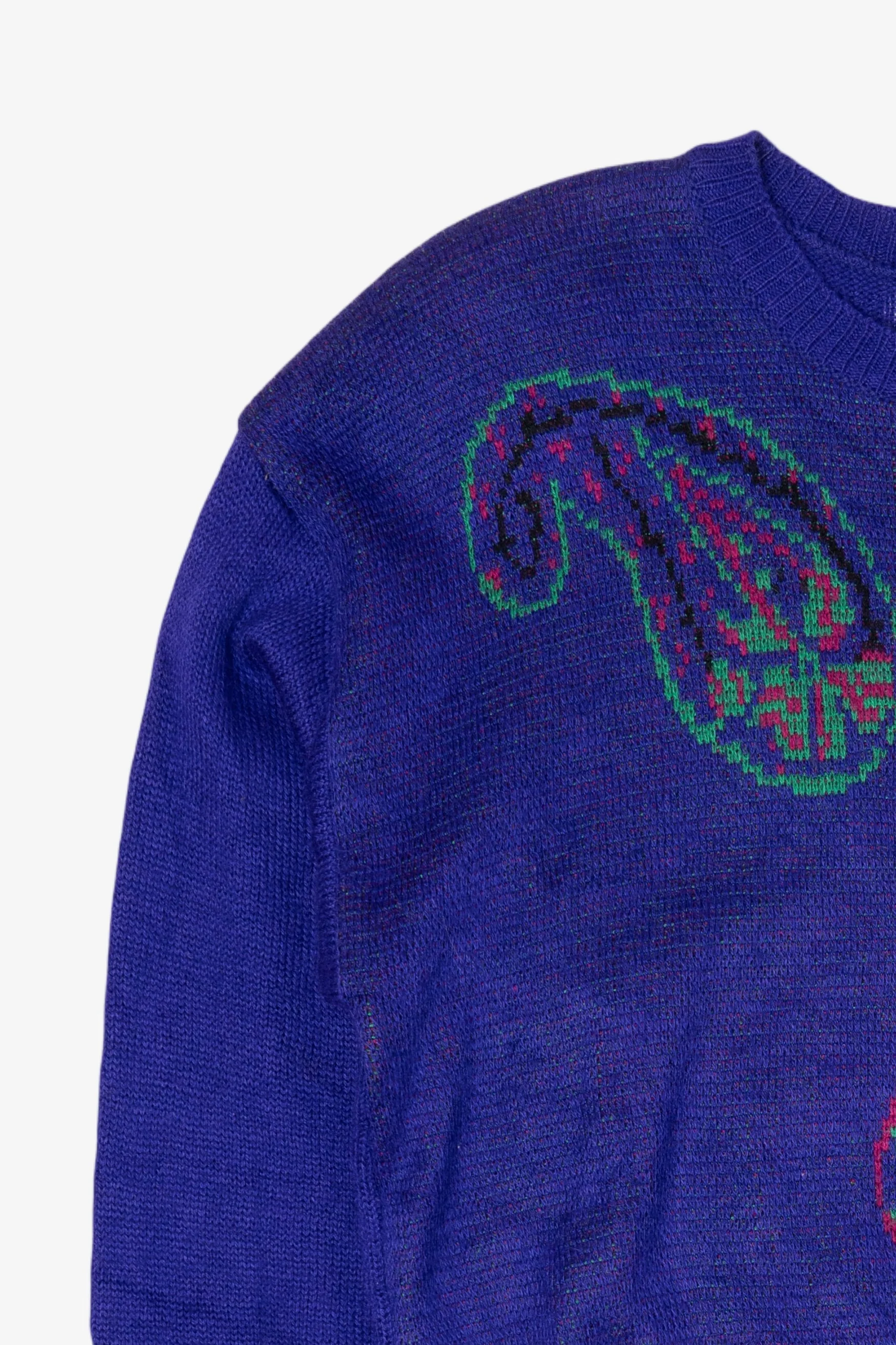 Vintage Blue Paisley Joyce Sweater (1990s) - Image 6
