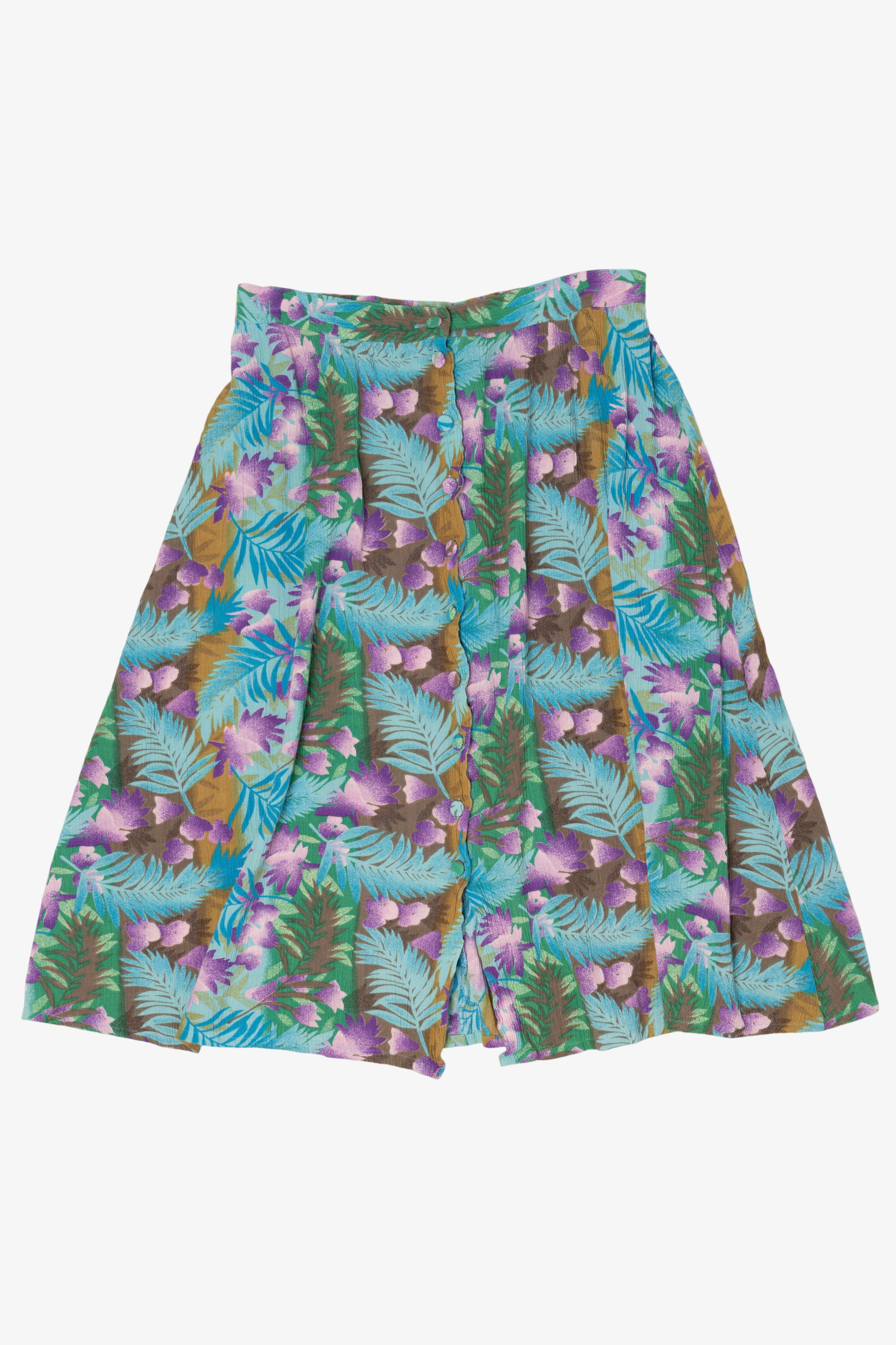 Vintage Blue Sag Harbor Floral Skirt (1990s)