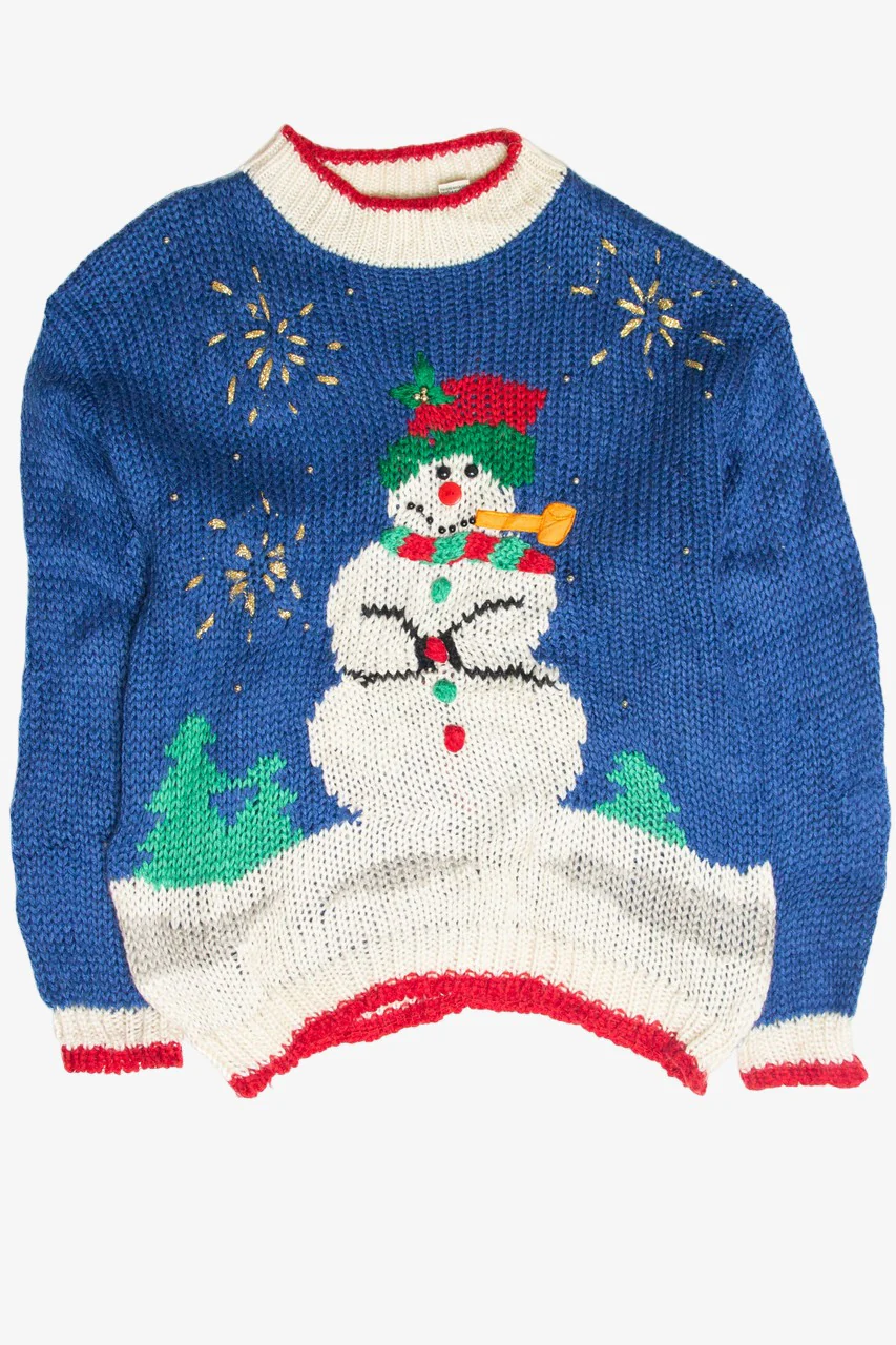Vintage Blue Ugly Christmas Pullover 61853