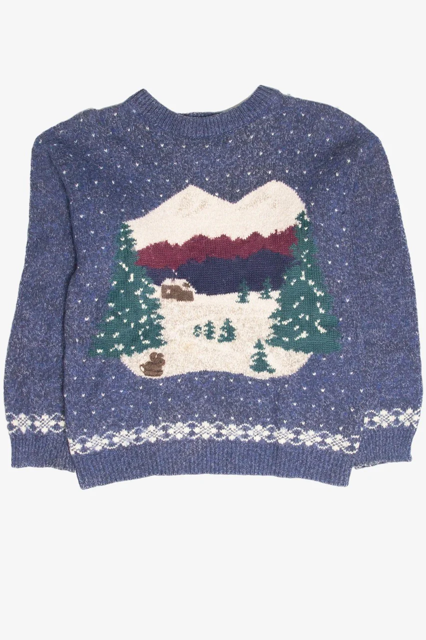 Vintage Blue Ugly Christmas Pullover 61923