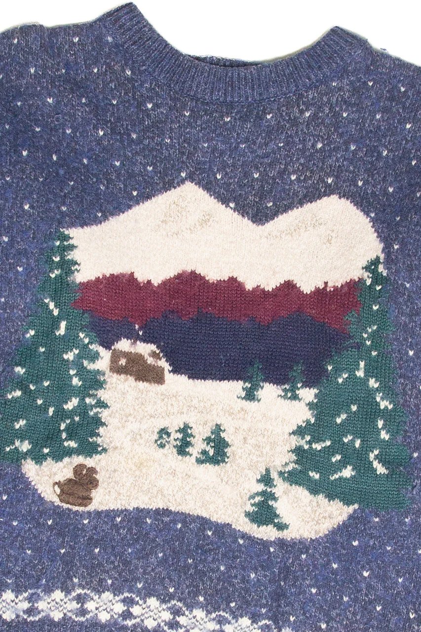 Vintage Blue Ugly Christmas Pullover 61923 - Image 2