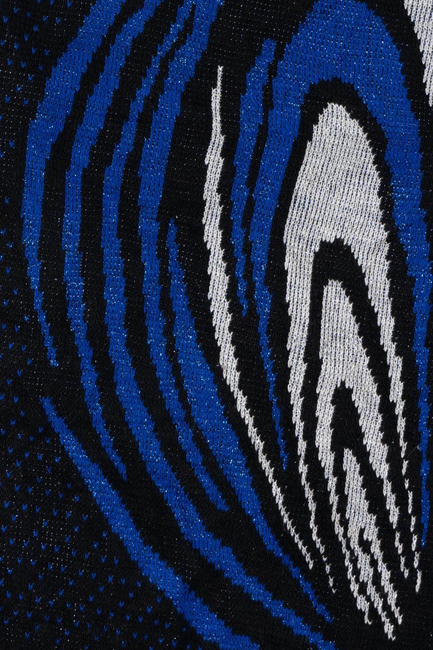 Vintage Blue Vortex 80s Sweater - Image 2