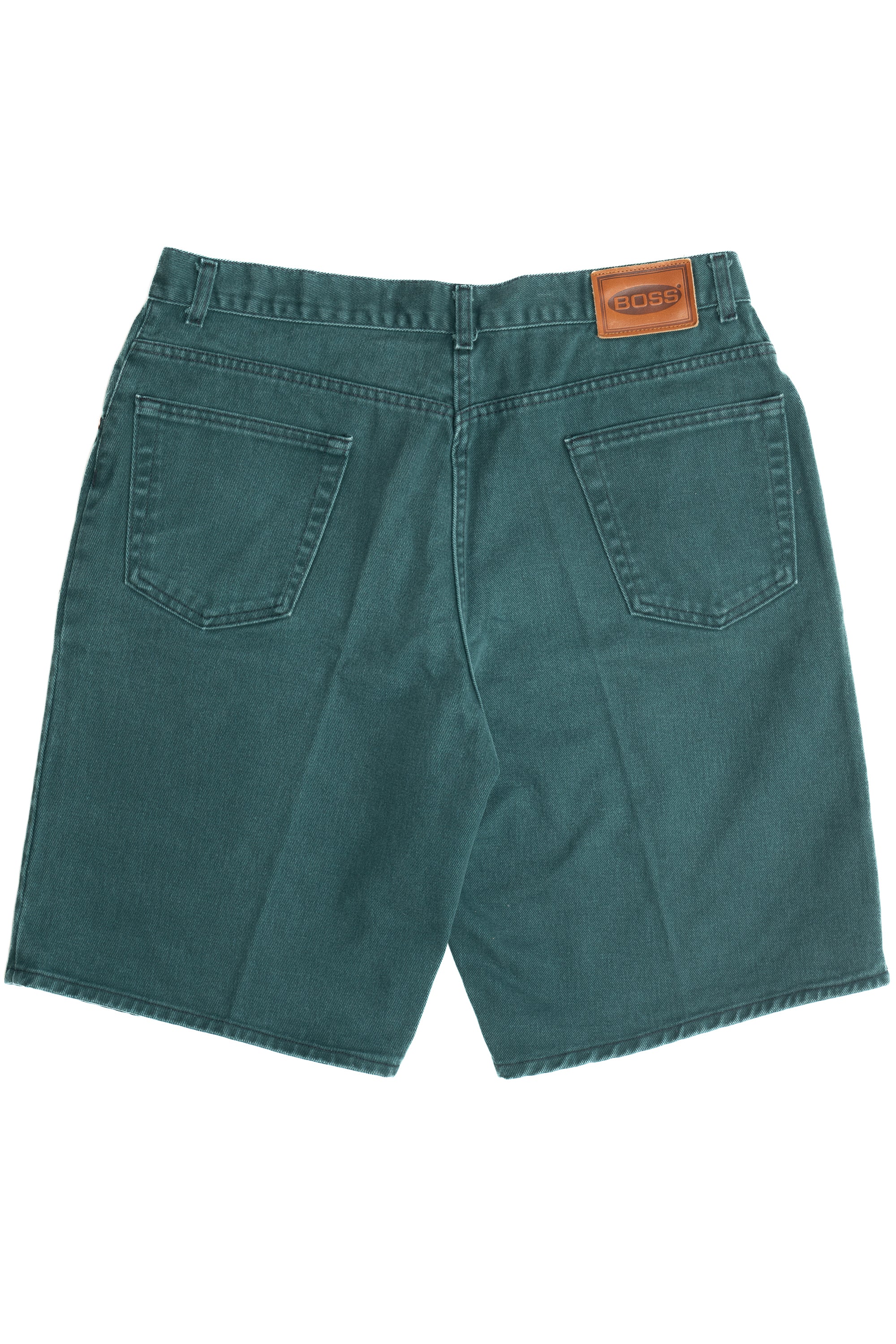 Vintage Boss Embroidered Logo Denim Shorts (1990s) - Image 3