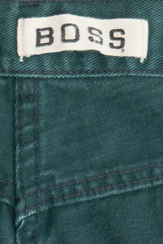 Vintage Boss Embroidered Logo Denim Shorts (1990s) - Image 4
