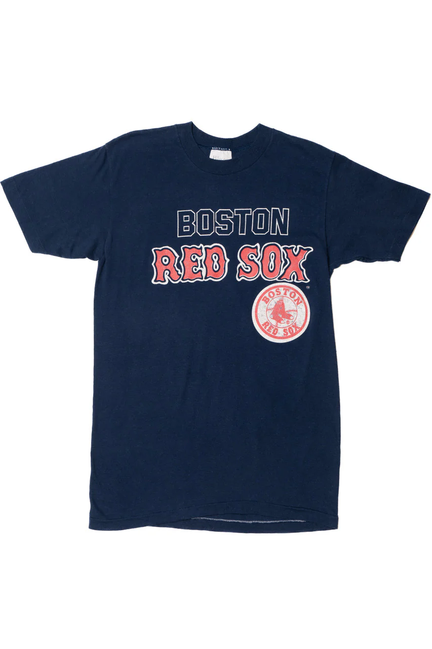 Vintage Boston Red Sox Logo MLB Baseball T-Shirt - Image 4