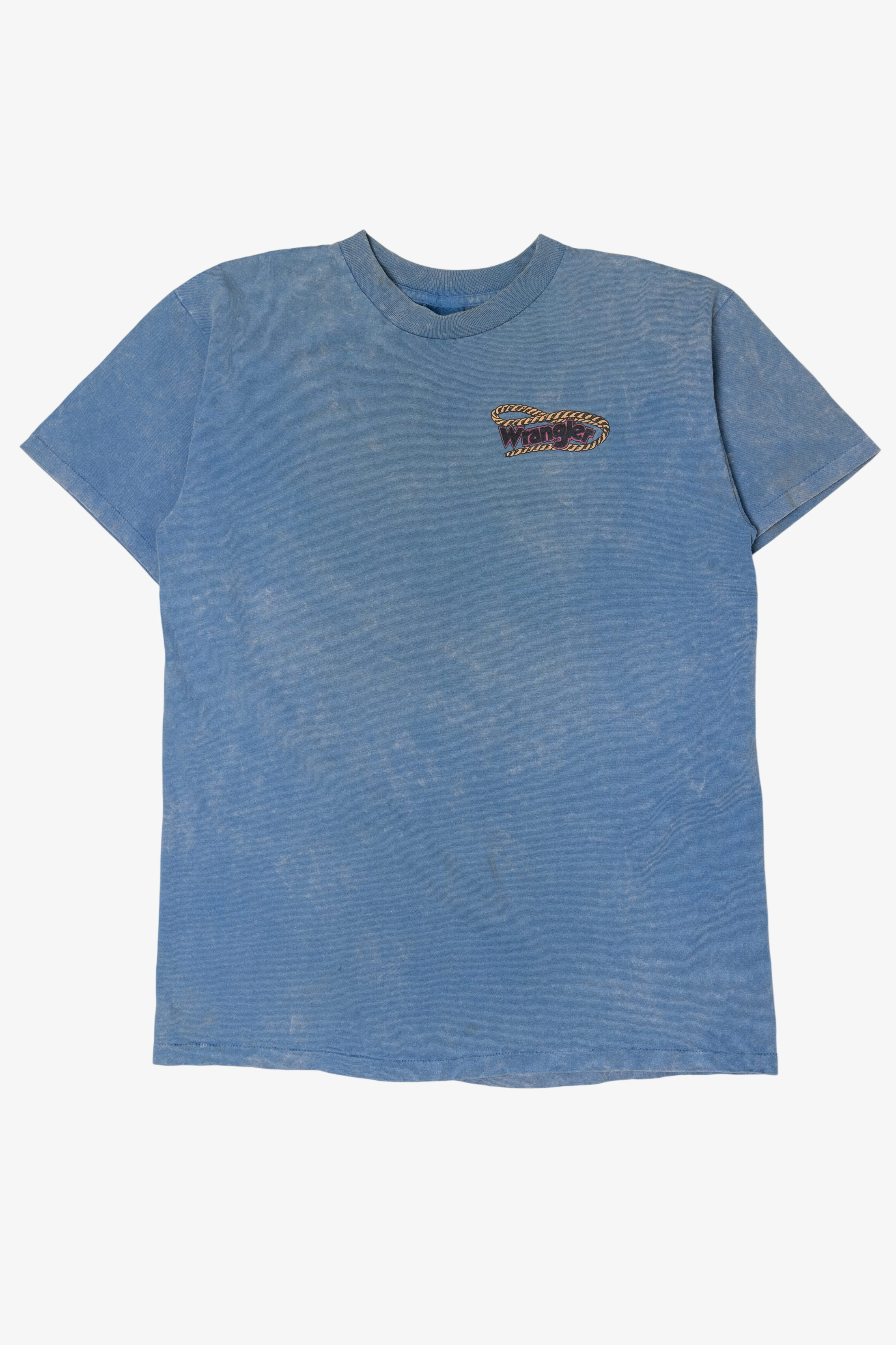 Vintage Wrangler Brushpopper Rodeo Acid Wash Single Stitch T-Shirt (1990s) - Image 2