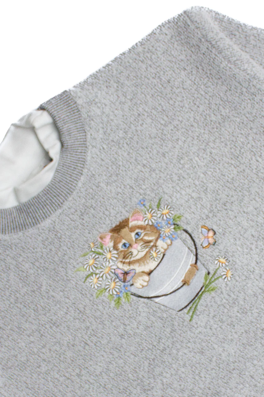 Vintage Bucket Kitten Sweatshirt (1990s)