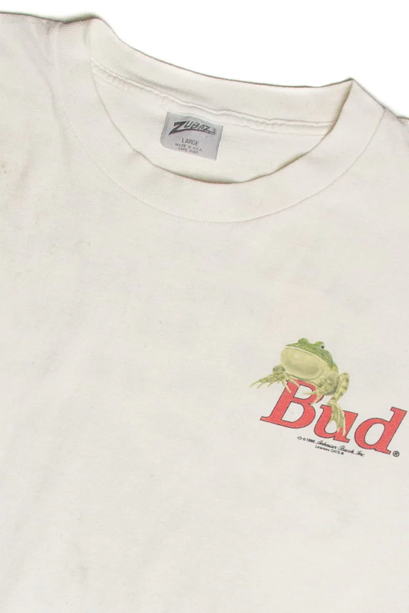 Vintage Budweiser Frog Logo T-Shirt (1995) - Image 3
