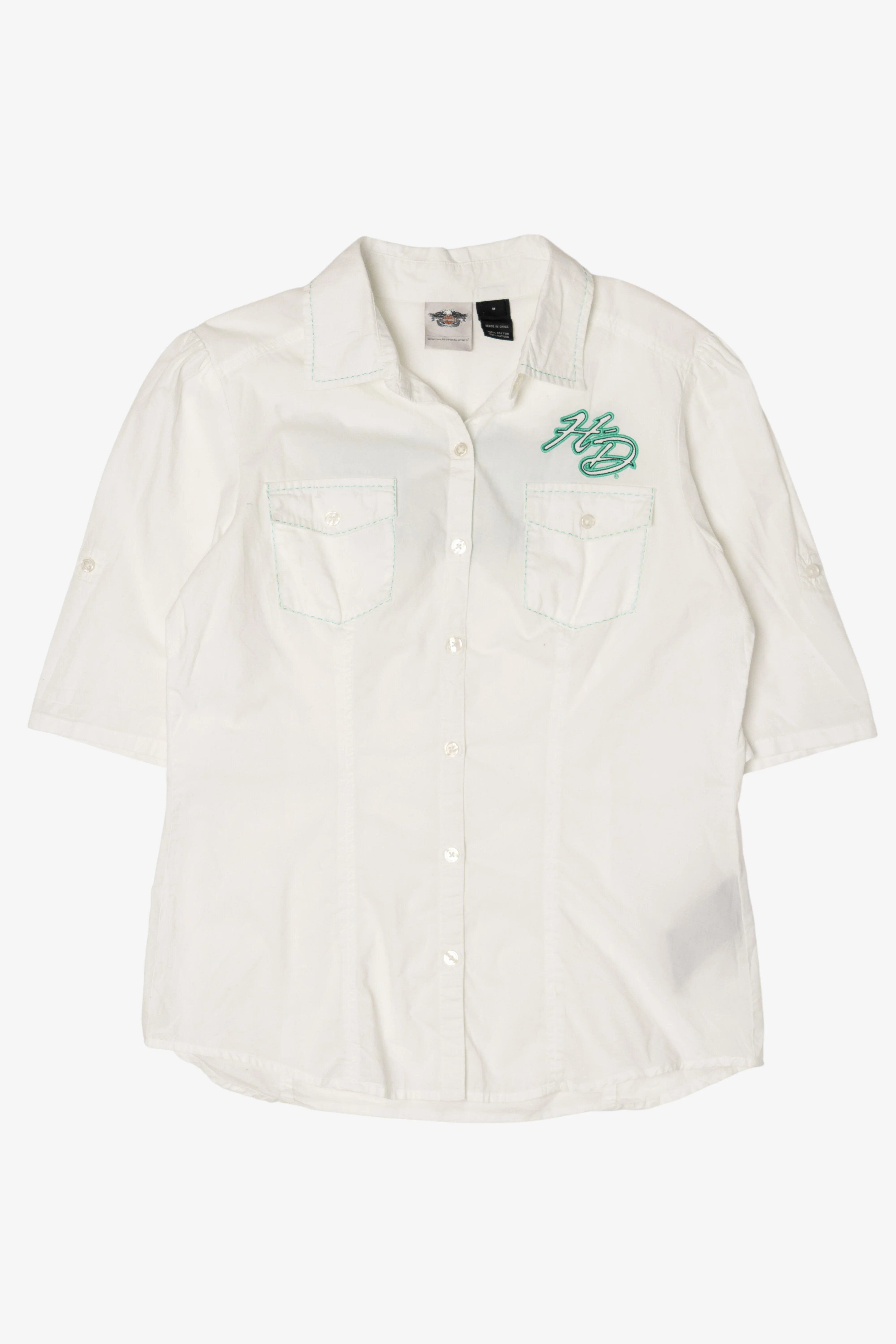 Vintage Button Up Harley Davidson T-Shirt