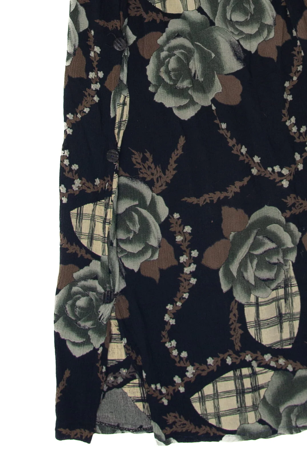 Vintage Button Up Side Maxi Skirt - Image 3