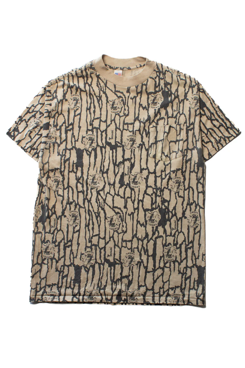 Vintage Camel Trebark Camo T-Shirt (1980s) - Image 2