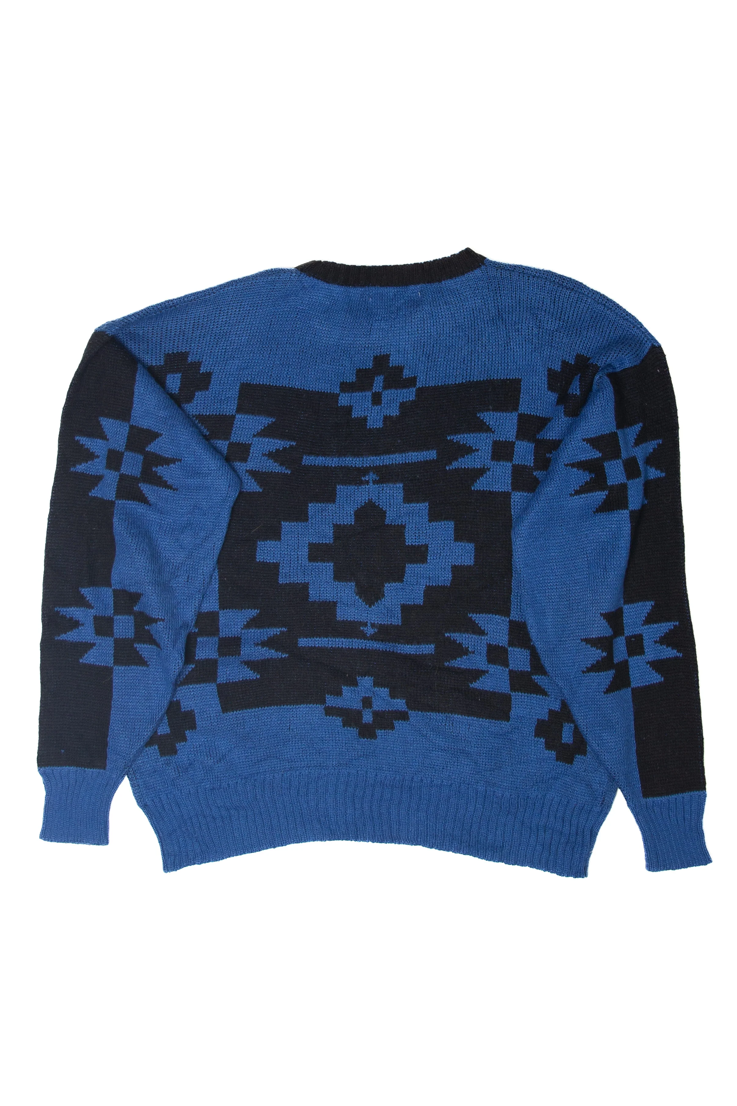 Vintage Canyon River Blues Geometric 80s Sweater (1980s) - Image 3