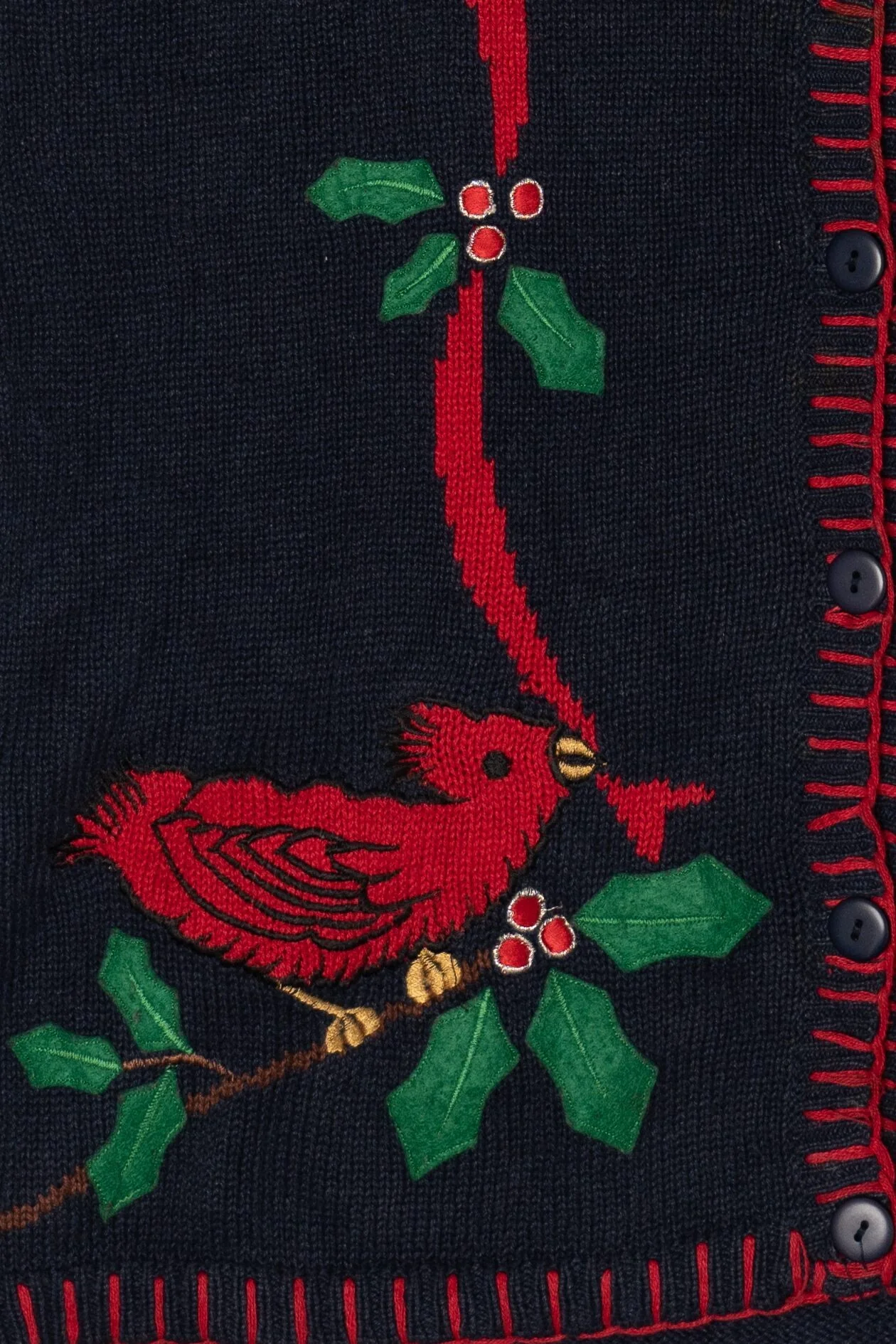 Vintage Capacity Cardinals Ugly Christmas Vest (1990s) - Image 4