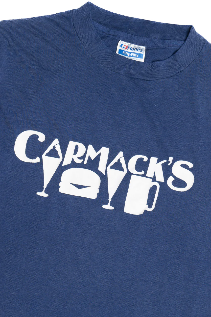 Vintage "Carmack's" Diner Single Stitch Paper Thin T-Shirt (1980s) - Image 2