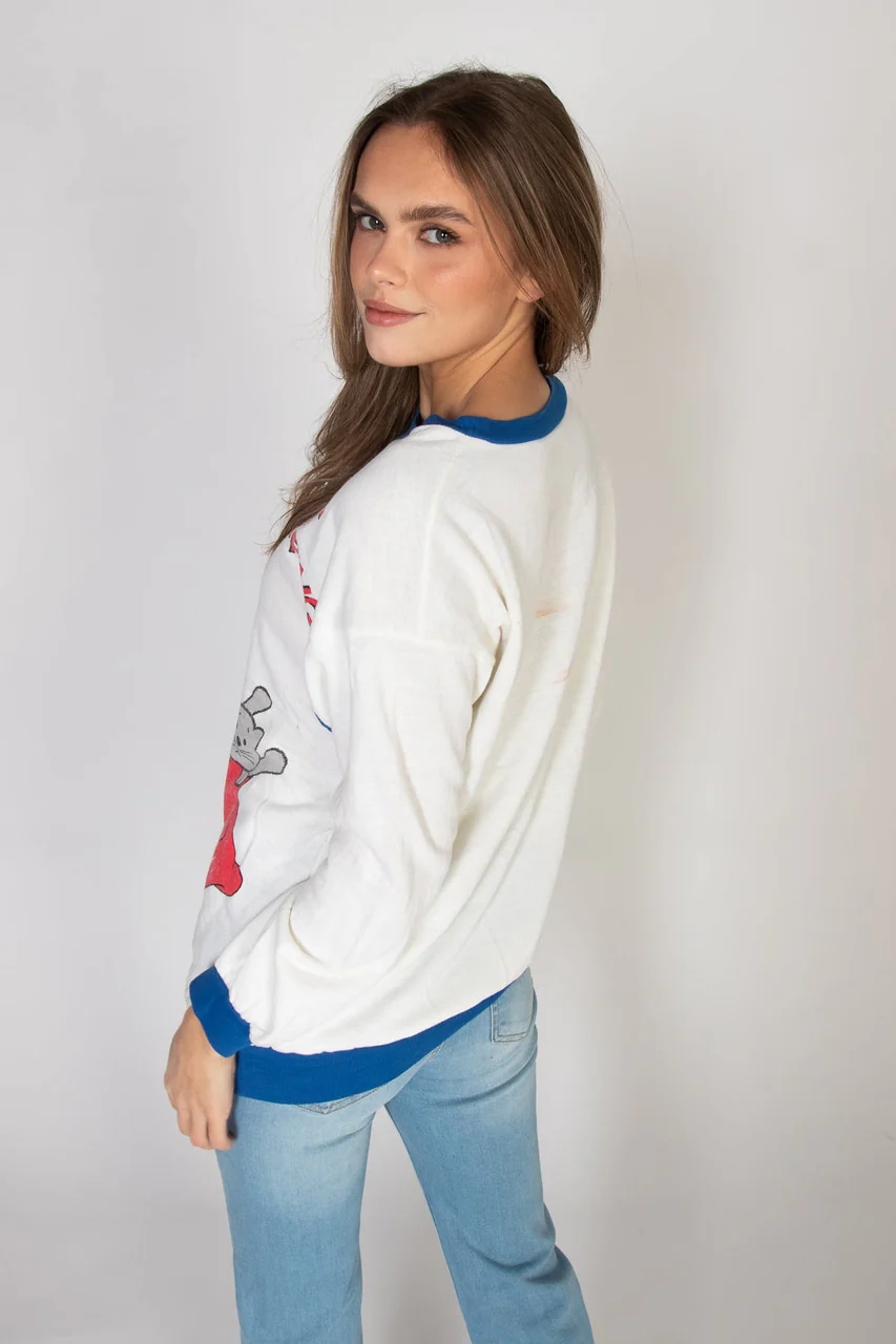 Vintage Cat Napping Pajama Sweatshirt (1980s) - Image 3