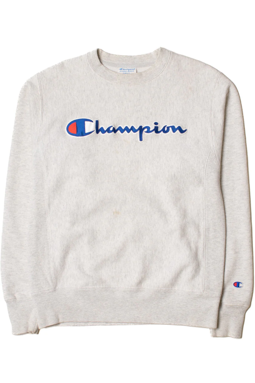 Vintage Champion Reverse Weave Embroidered Logo Sweatshirt - Image 2