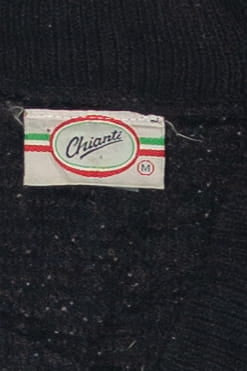 Vintage Leather Detail Chianti 80s Sweater (1980s) - Image 4