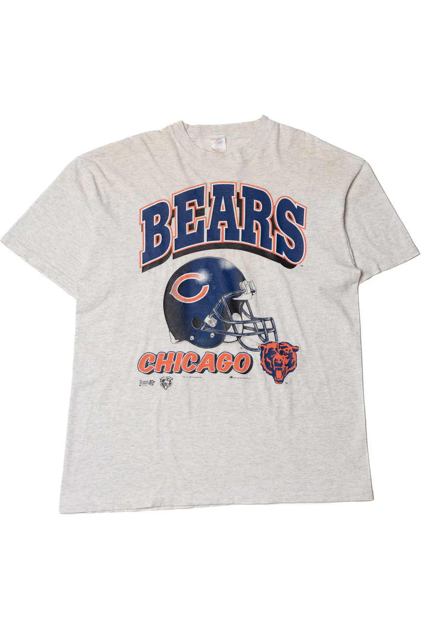 Vintage Chicago Bears NFL Football Single Stitch T-Shirt 10092 - Image 3