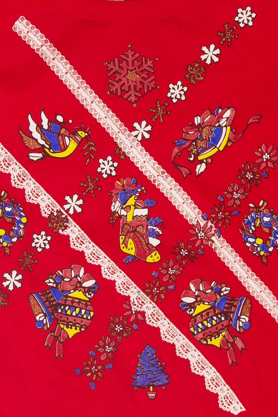 Vintage Christmas On Mainstreet Ugly Christmas Sweatshirt (1980s) - Image 2