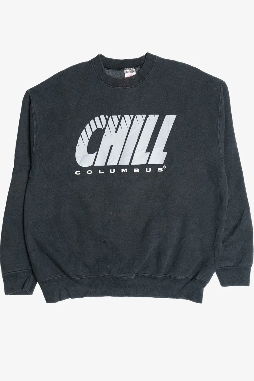 Vintage "Columbus Chill" Hockey "Blood Sweat & Fear" Sweatshirt (1990s)