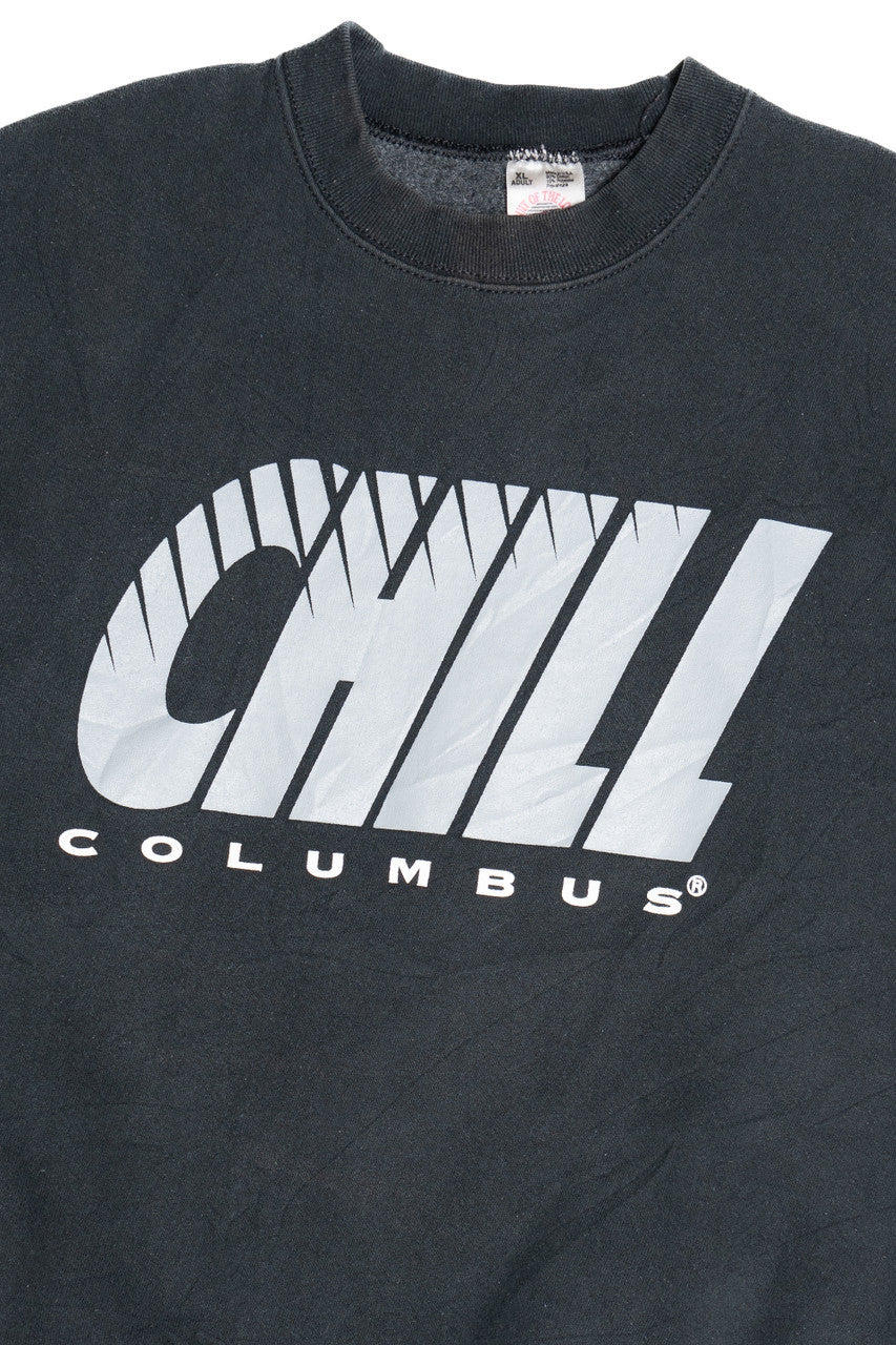 Vintage "Columbus Chill" Hockey "Blood Sweat & Fear" Sweatshirt (1990s) - Image 3