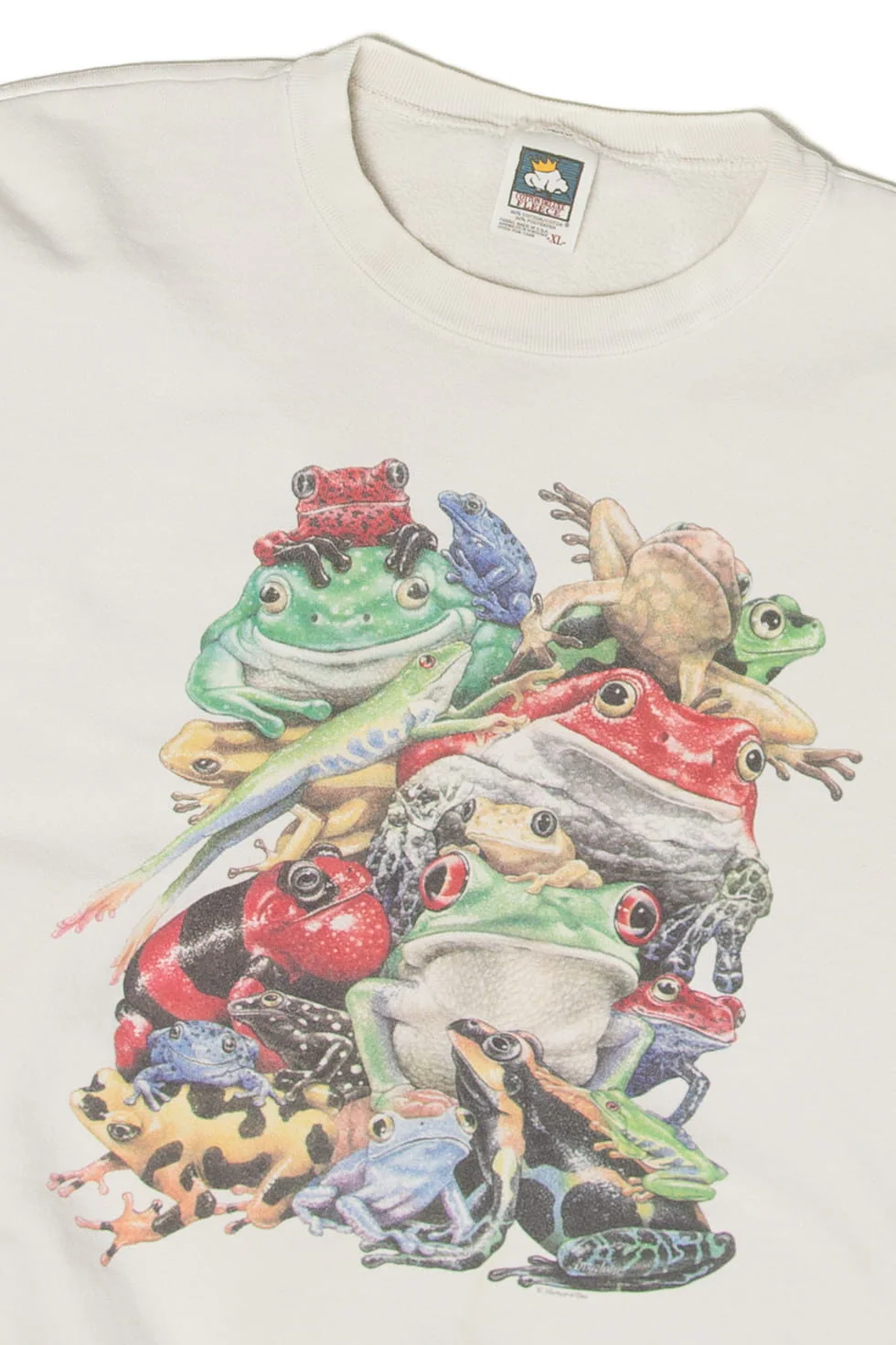 Vintage Cotton Deluxe Frogs Sweatshirt (1990s) - Image 2