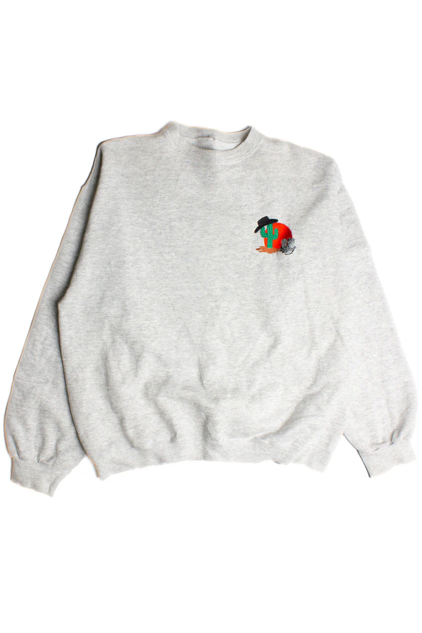 Vintage Cowboy Embroidered Sweatshirt (1990s) 8736 - Image 2