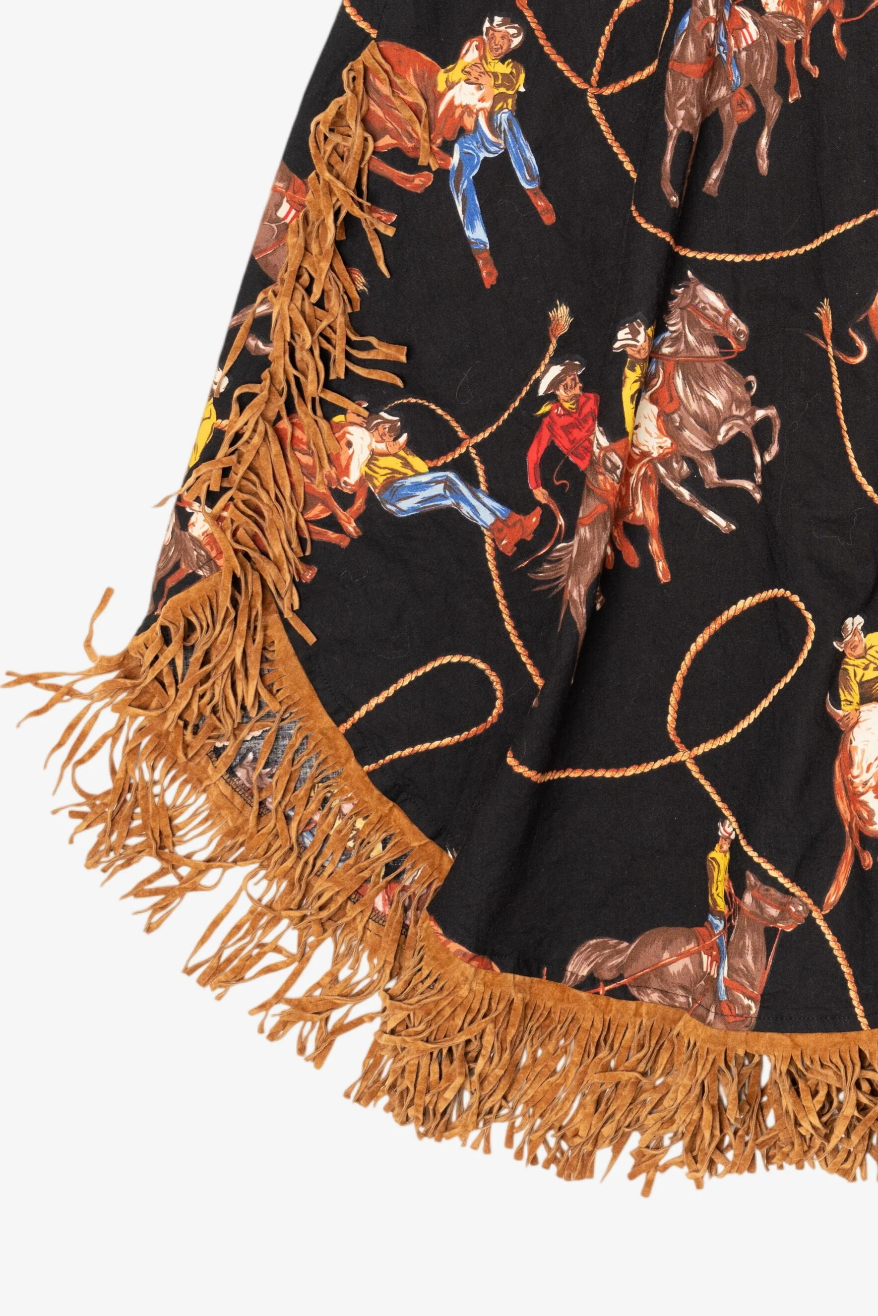 Vintage Cowboy Pattern Circle 7 Skirt (1990s) - Image 9