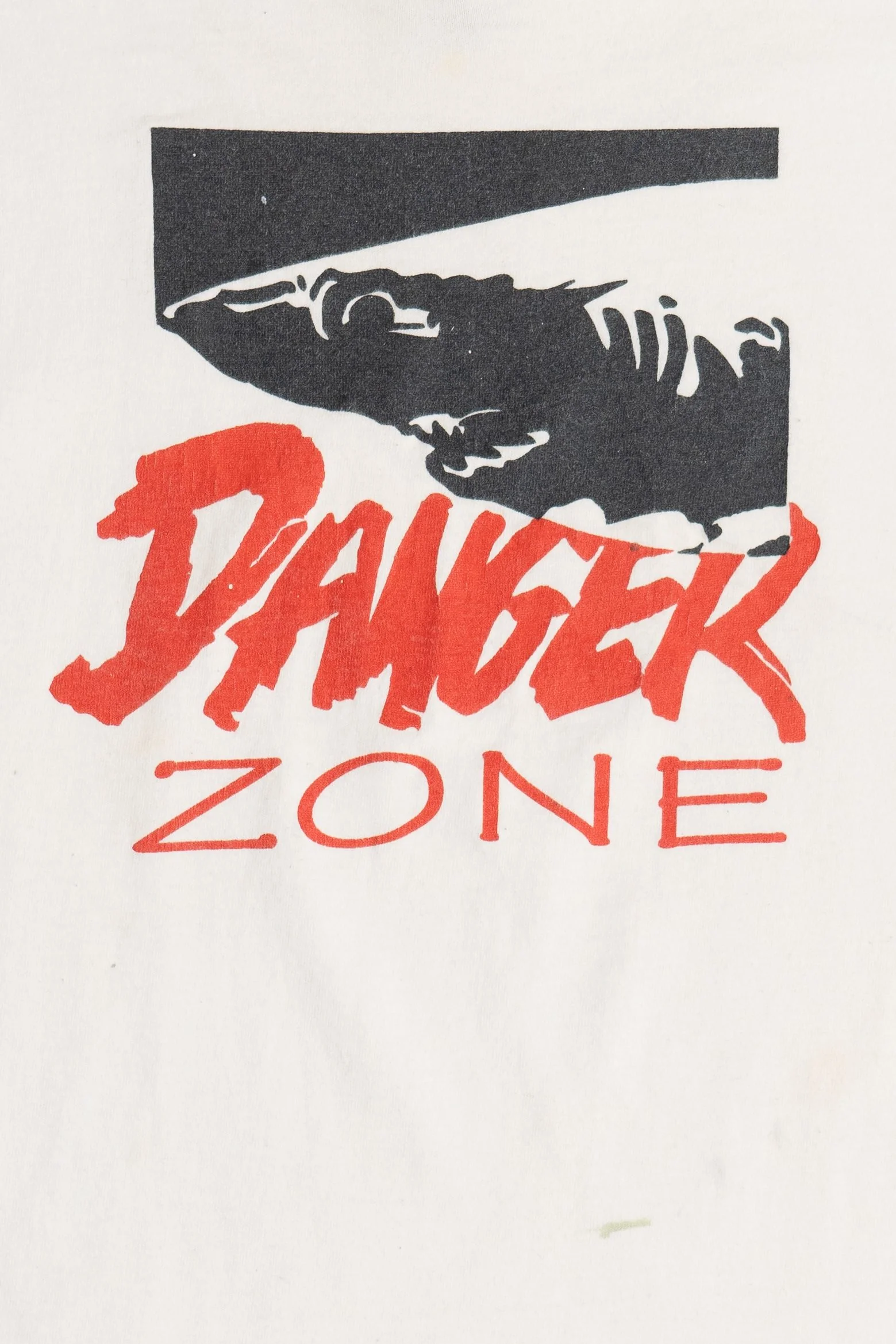 Vintage "Danger Zone" Shark Single Stitch T-Shirt (1990s) - Image 3