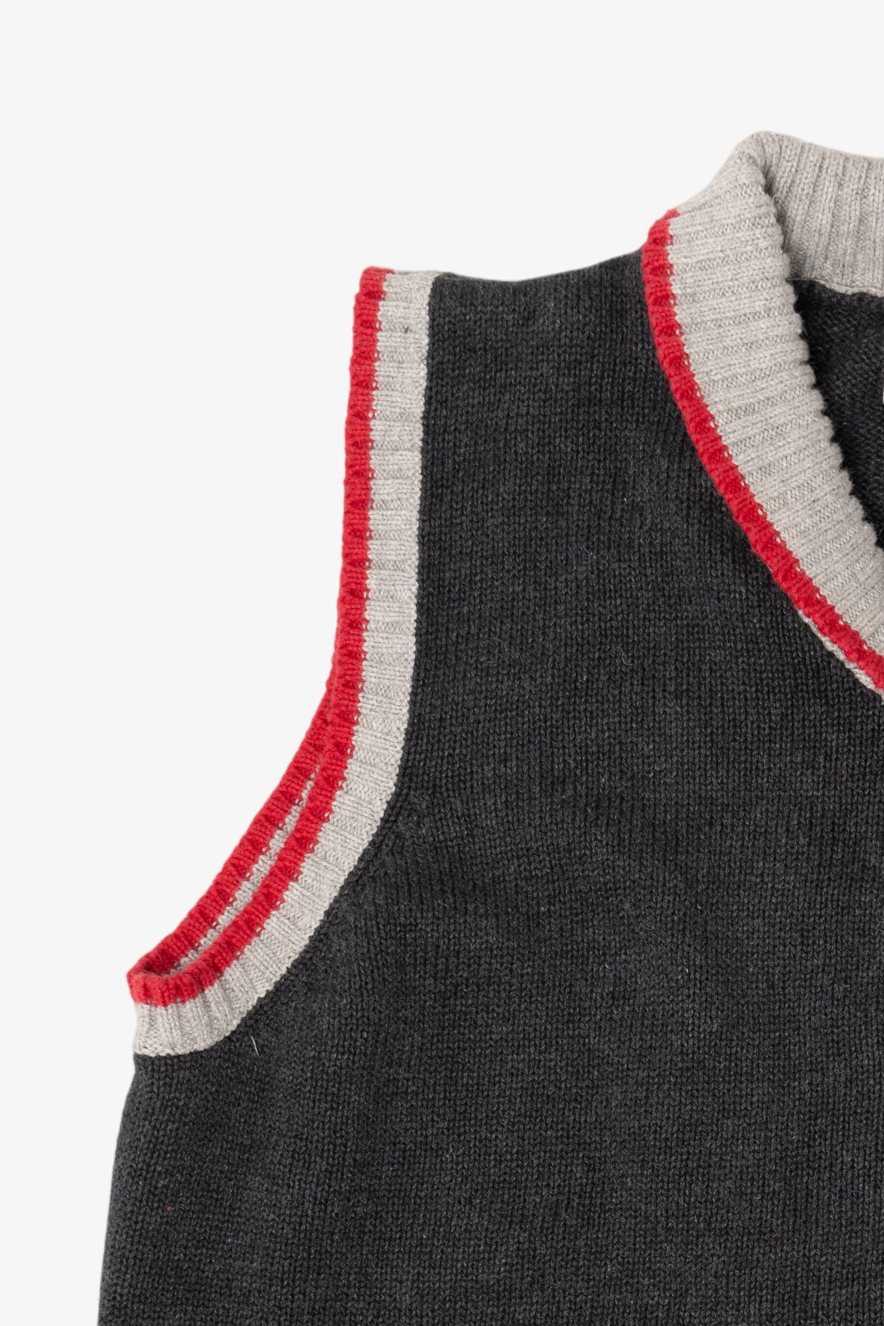 Vintage Dark Gray Field Gear Ugly Christmas Vest (1990s) - Image 7