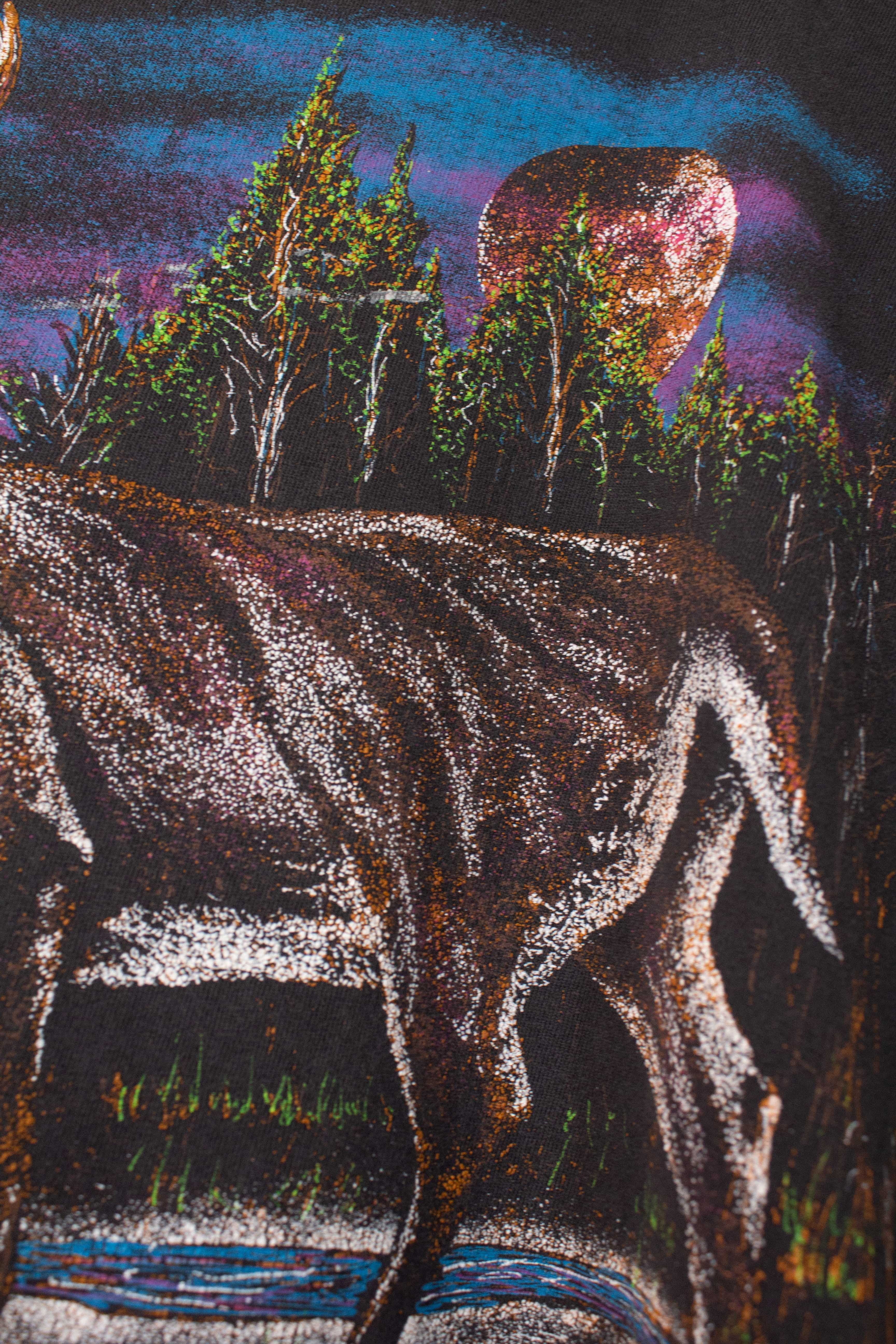 Vintage Deer Wraparound Graphic T-Shirt (1990s) - Image 6