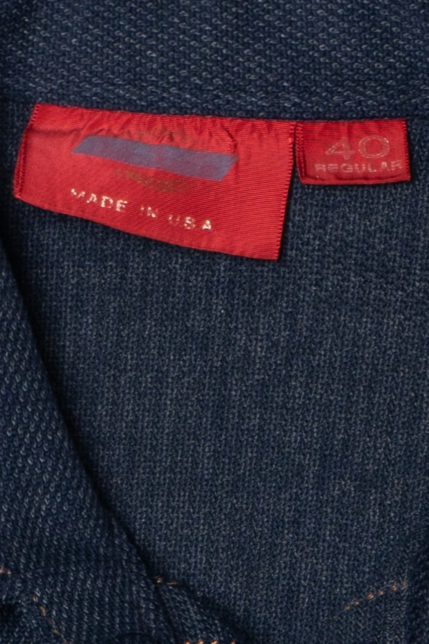 Vintage Dickies Poly Denim Snap Button Up Shirt - Image 4