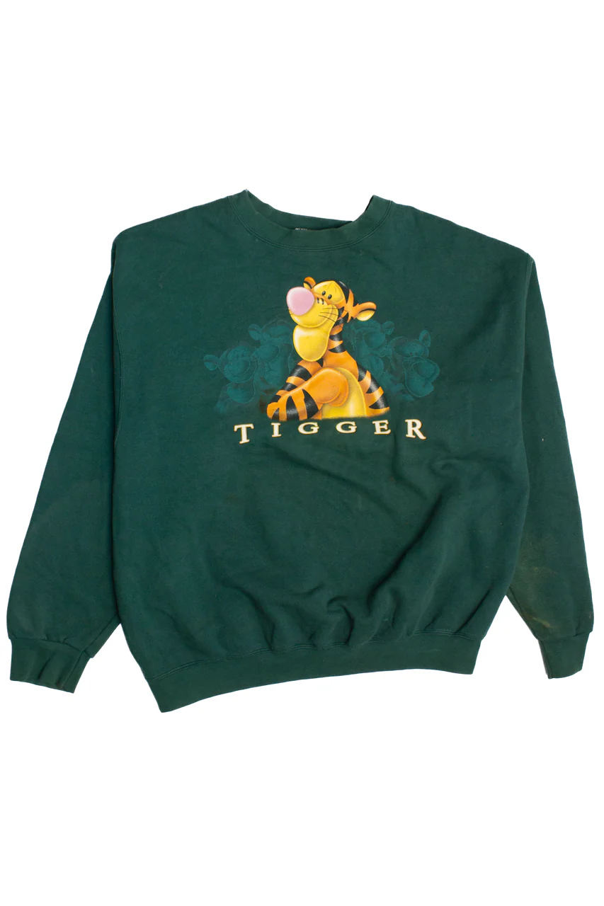 Vintage Disney Tigger Green Sweatshirt (1990s) - Image 2