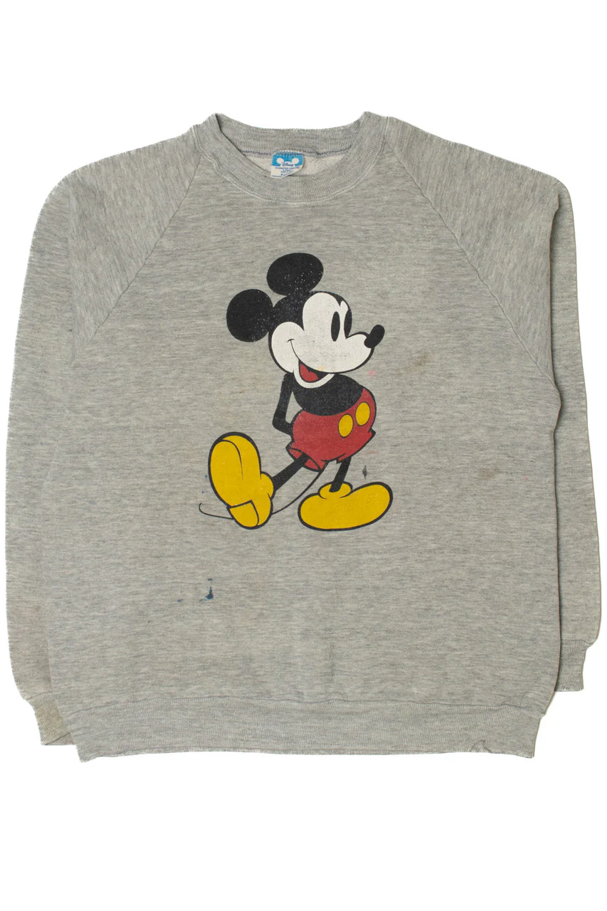 Vintage Distressed Mickey Mouse Disney Sweatshirt - Image 2