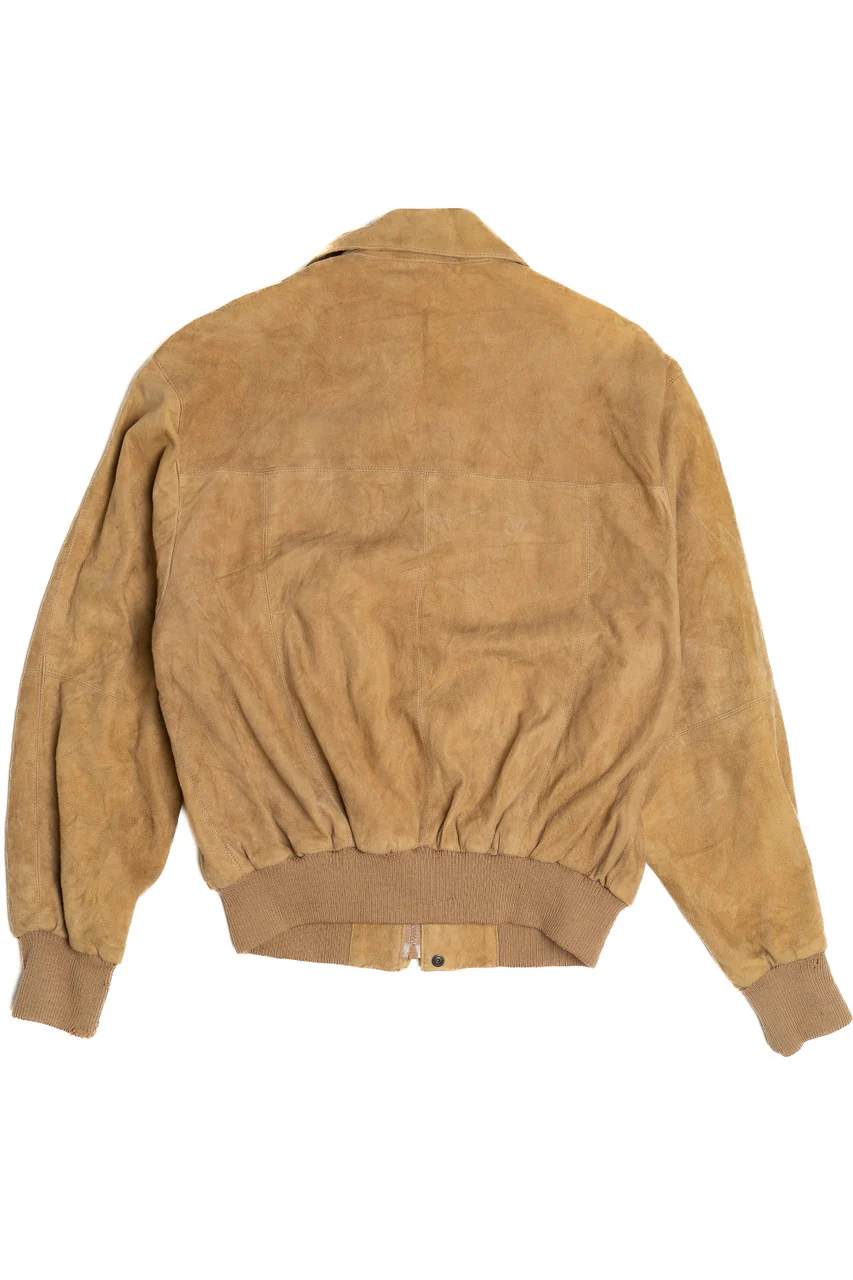 Vintage Distressed Vittorio Rex Leather Suede Jacket - Image 3