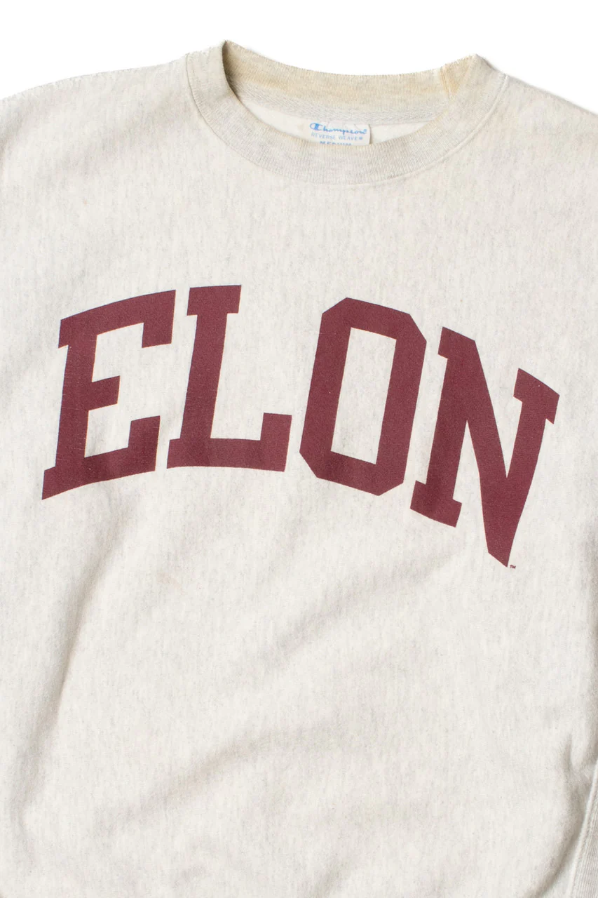Vintage Elon University Champion Reverse Weave Sweatshirt