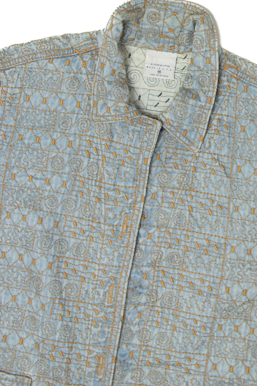 Vintage Embroidered Click Vest (1990s) - Image 3