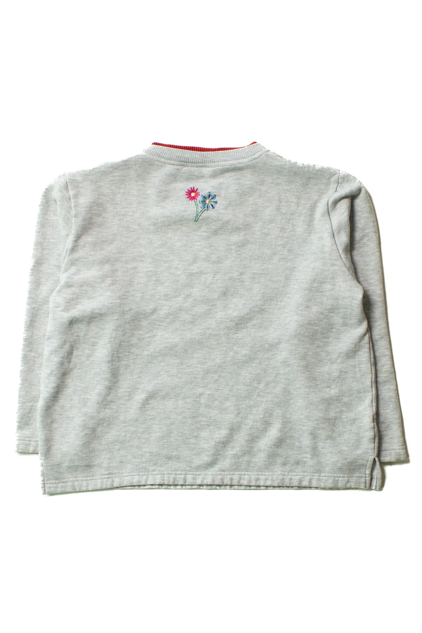 Vintage Embroidered Floral Squares Sweatshirt (1990s) - Image 3