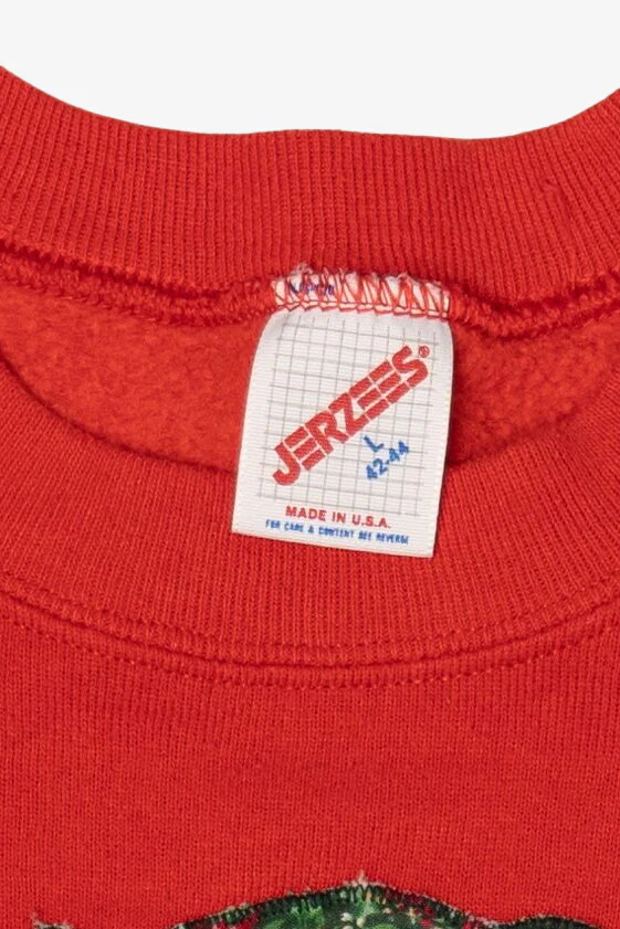 Vintage Embroidered Teddy Bear Raglan Sweatshirt (1990s) - Image 3