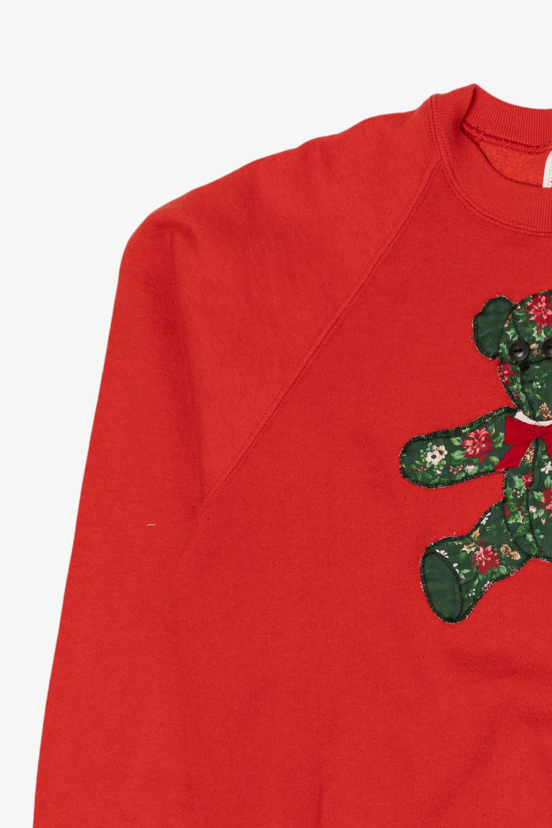 Vintage Embroidered Teddy Bear Raglan Sweatshirt (1990s) - Image 8