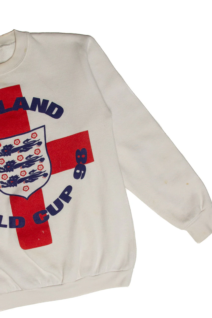 Vintage England 1998 World Cup Sweatshirt - Image 2