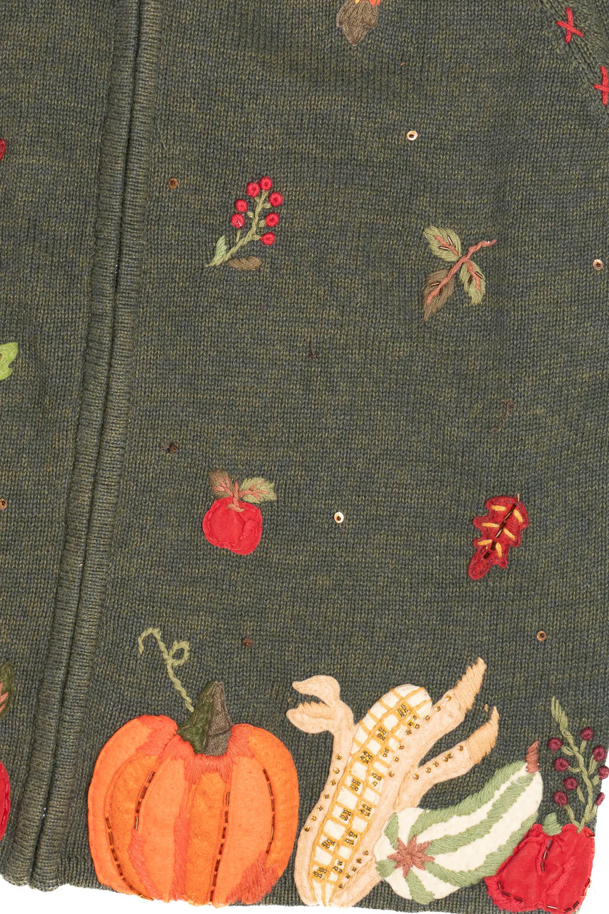 Vintage Fall Harvest Carolina Colours Plus Halloween Sweater - Image 2