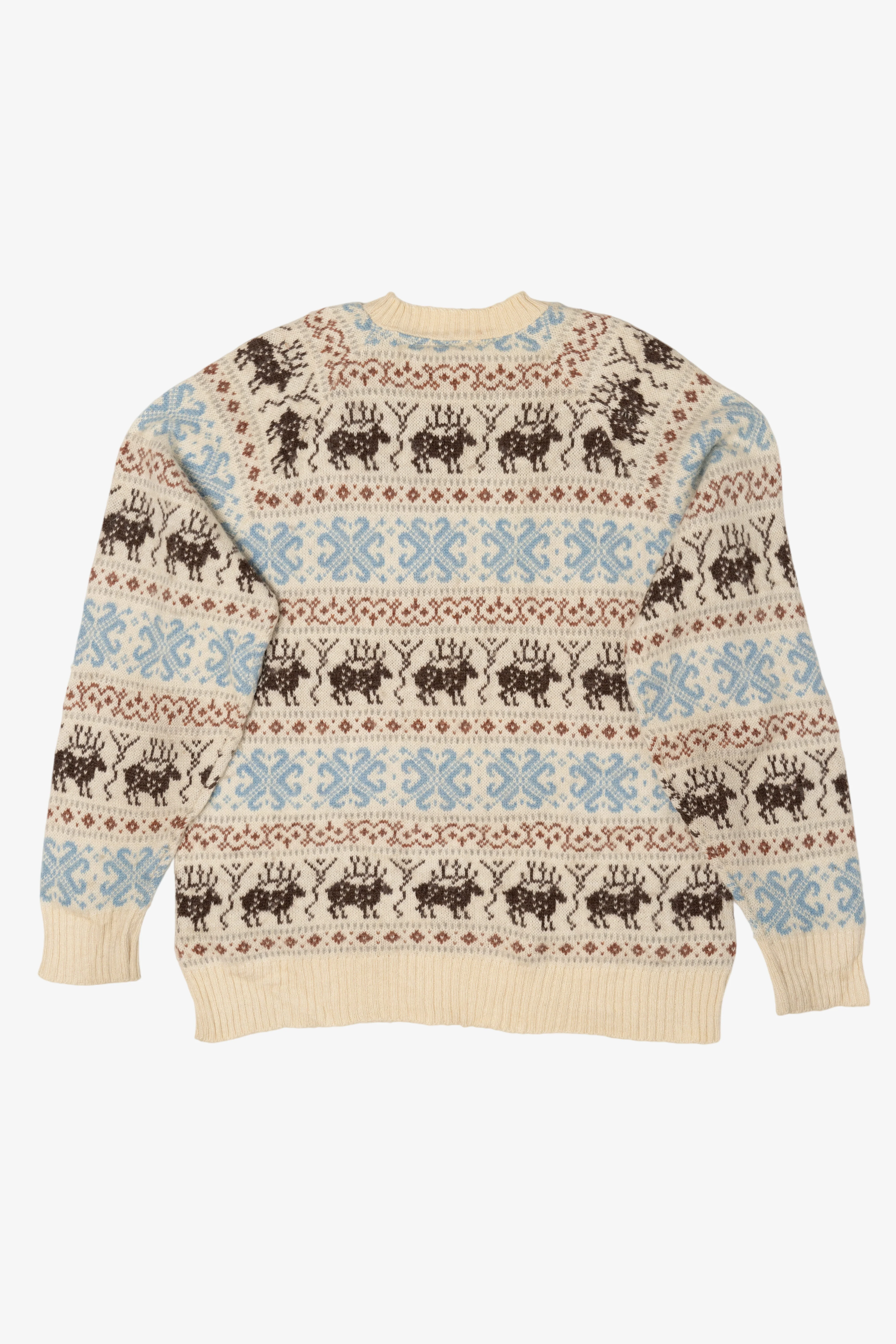 Vintage Fall River Knitting Mills Fair Isle Sweater (1990s) - Image 2