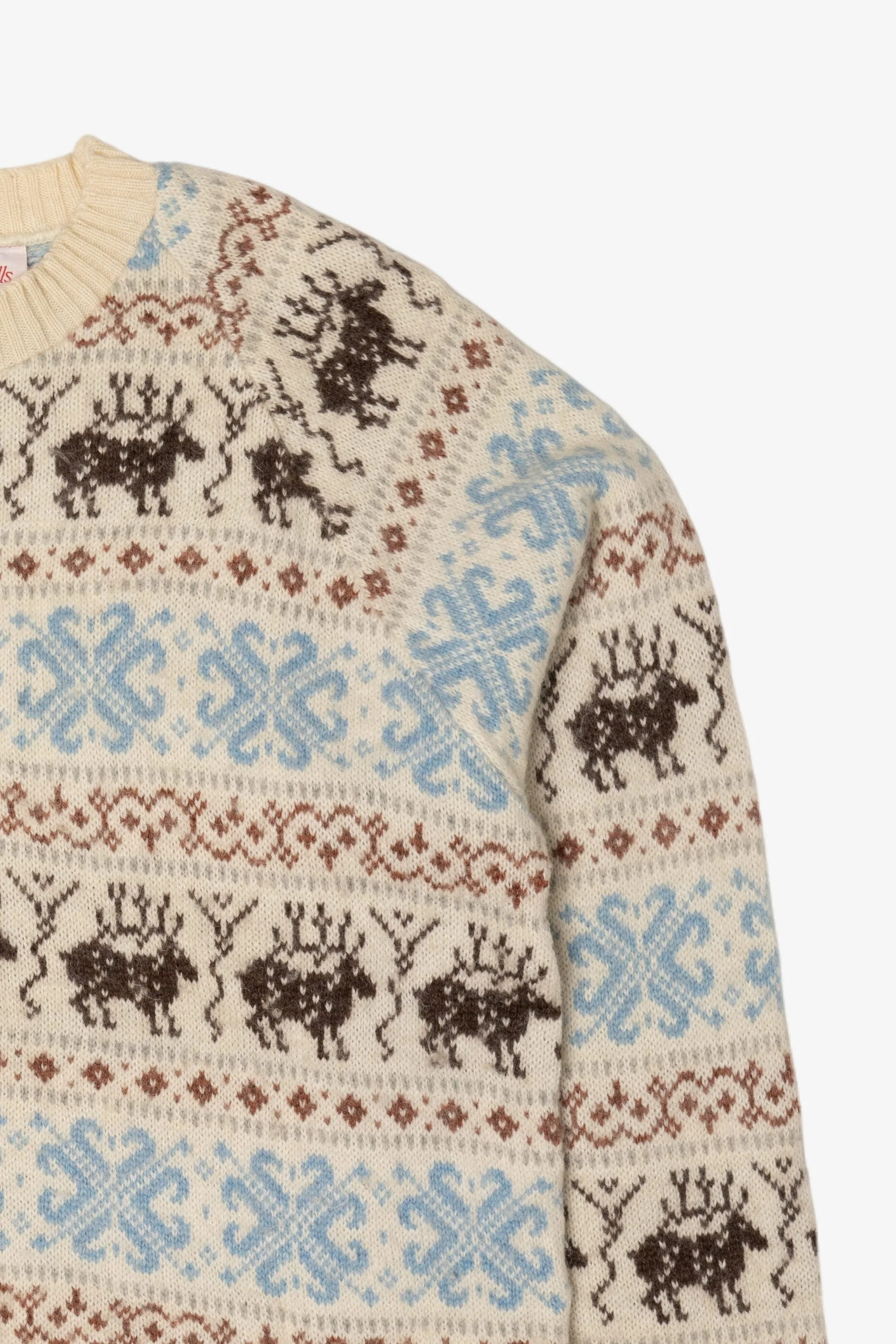 Vintage Fall River Knitting Mills Fair Isle Sweater (1990s) - Image 6