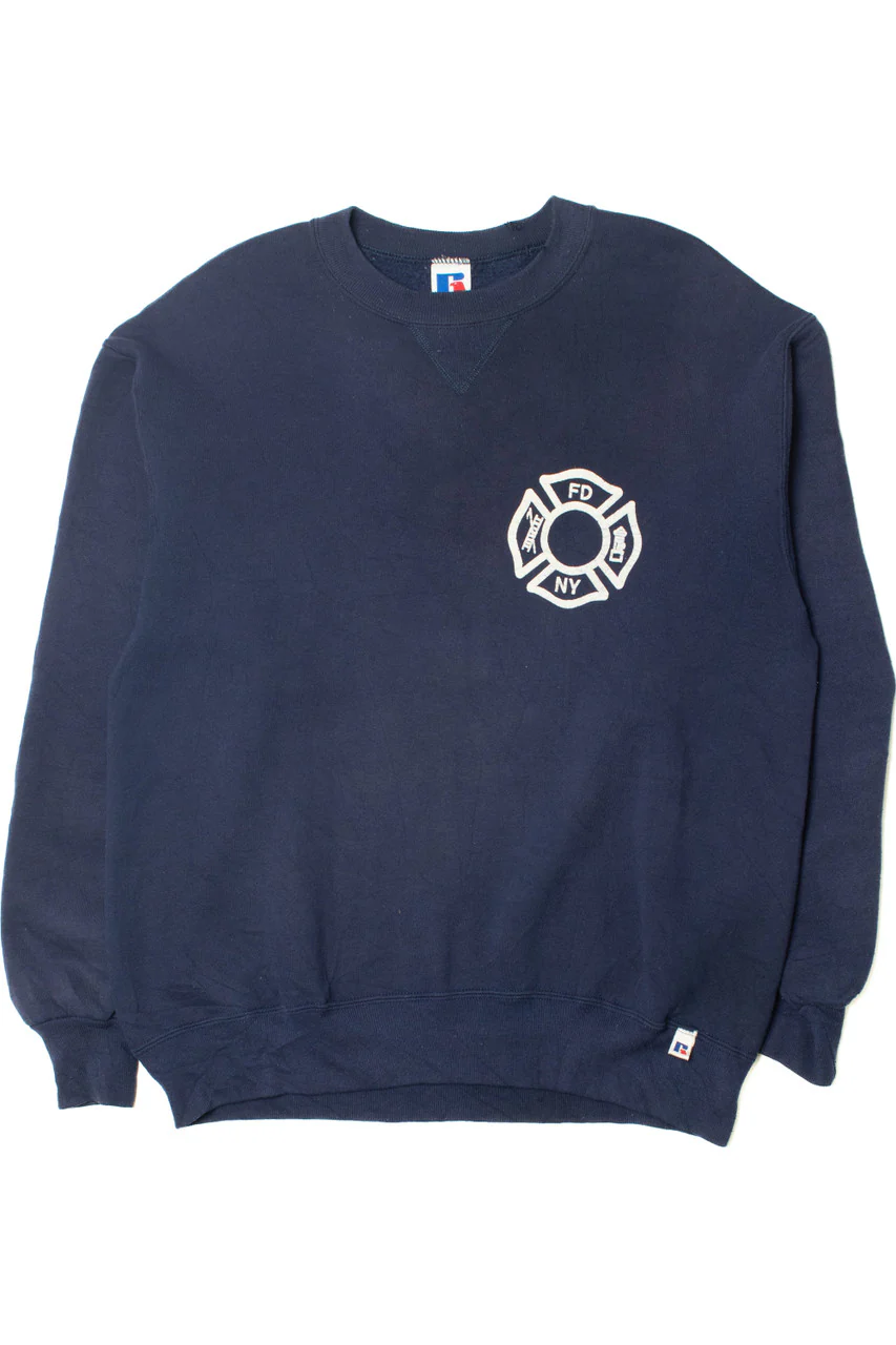 Vintage FDNY "Engine 292" NYC Fire Department Sweatshirt - Image 3