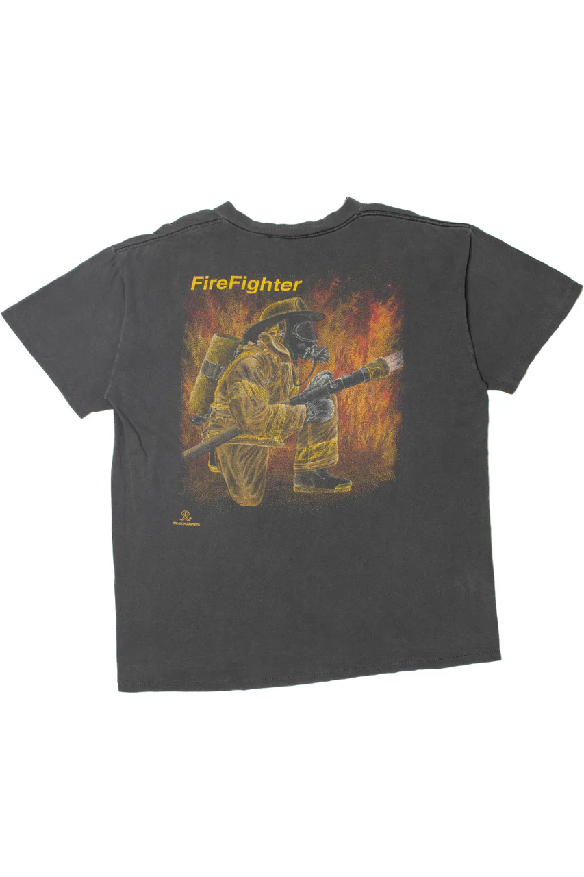 Vintage FireFighter "Off Duty" Single Stitch T-Shirt - Image 3