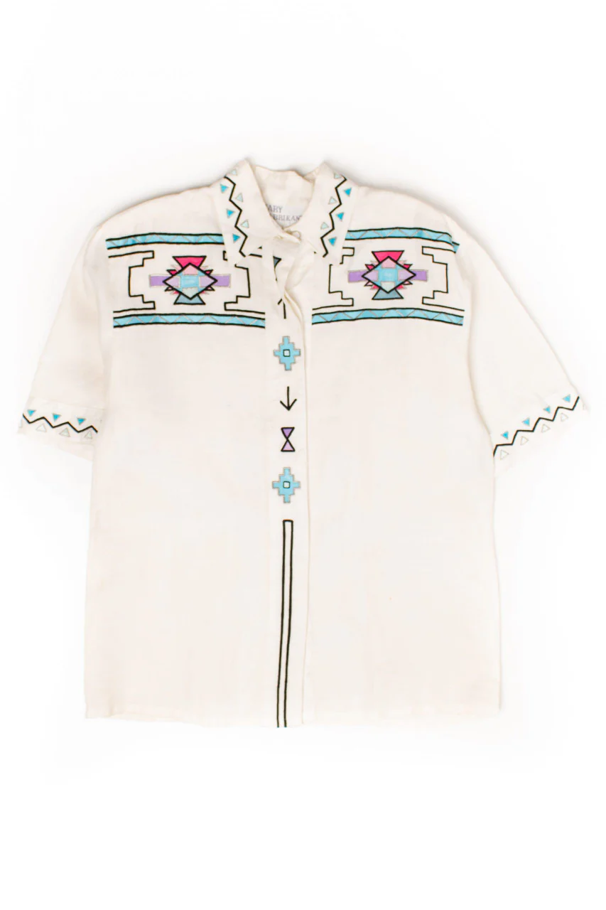 Vintage Gary Fabrikant Southwestern Button Up Shirt (1992) - Image 2