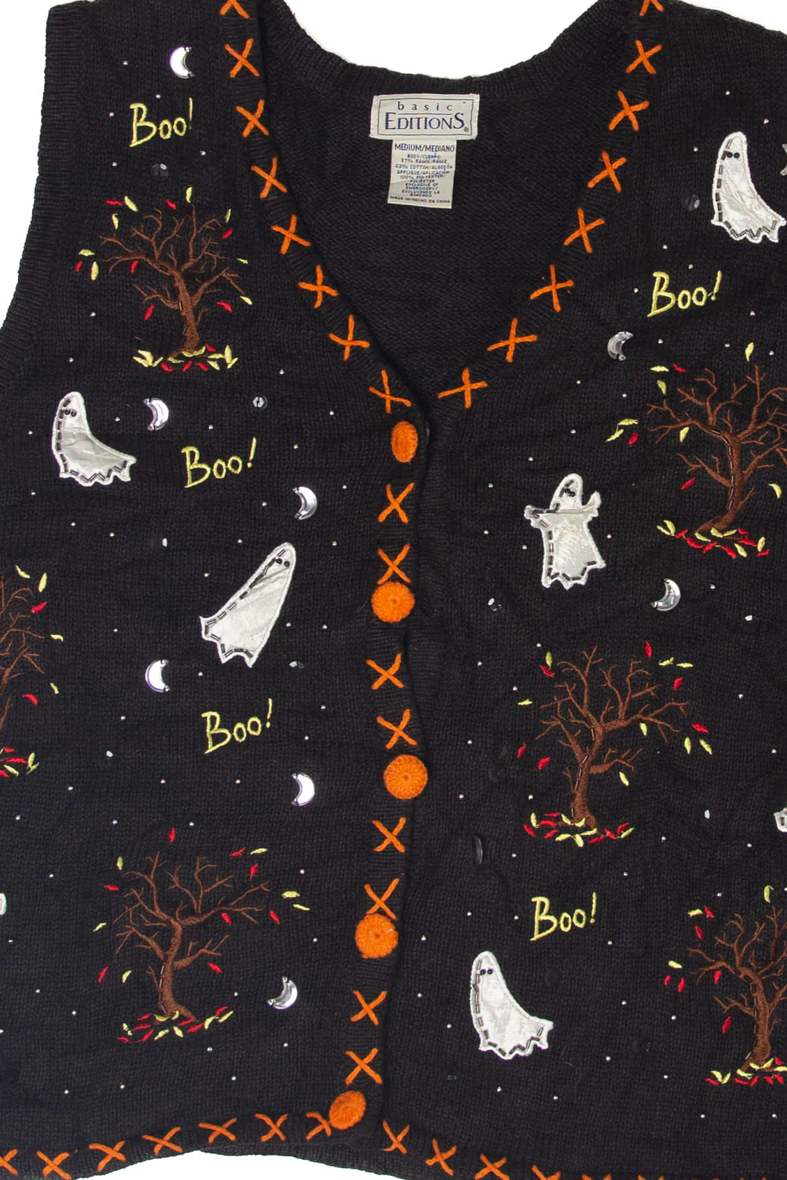 Vintage Ghosts Halloween Vest (1990s) - Image 2