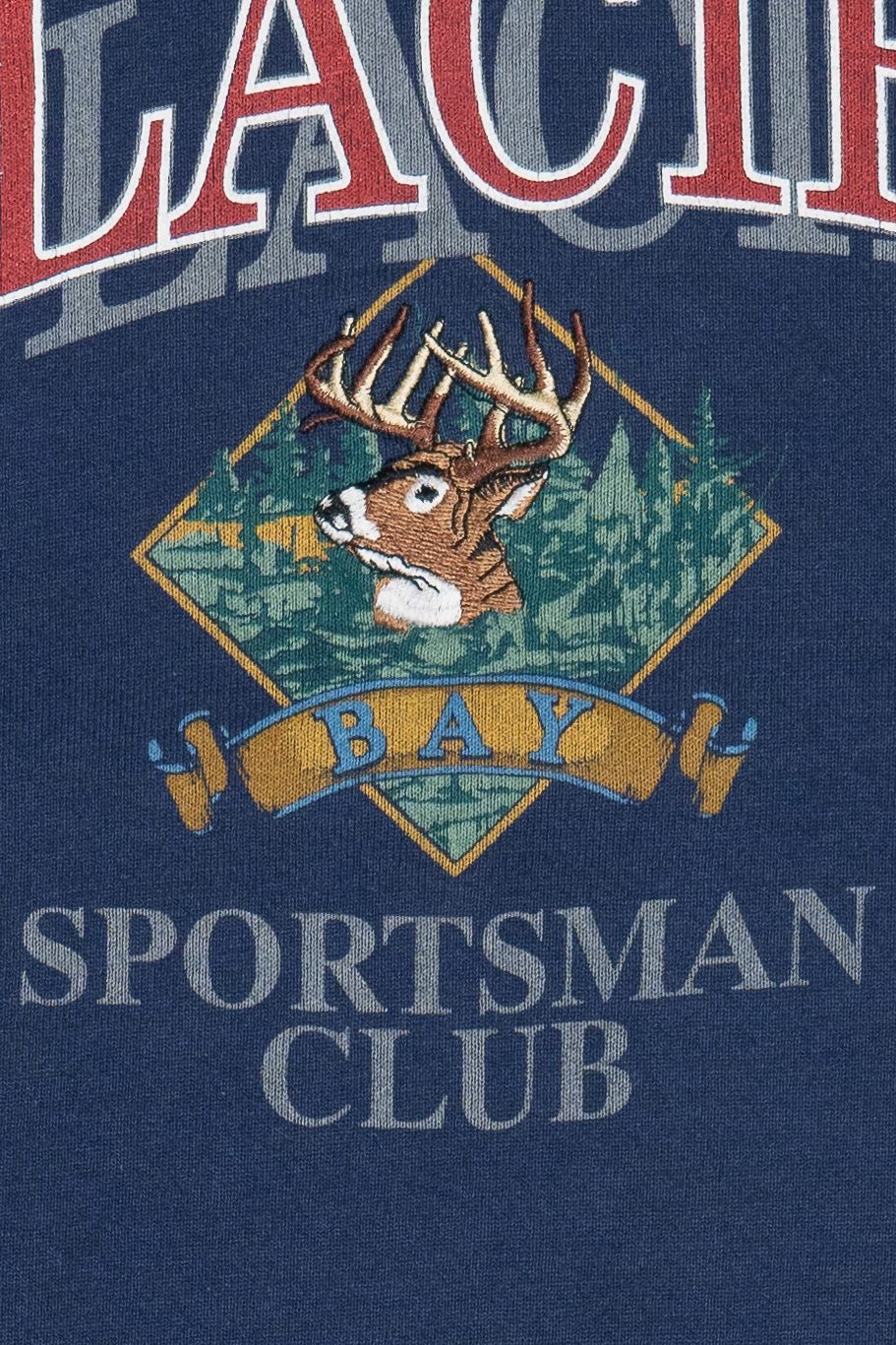 Vintage "Glacier Bay Sportsman Club" Embroidered Deer Sweatshirt (1990s) - Image 3